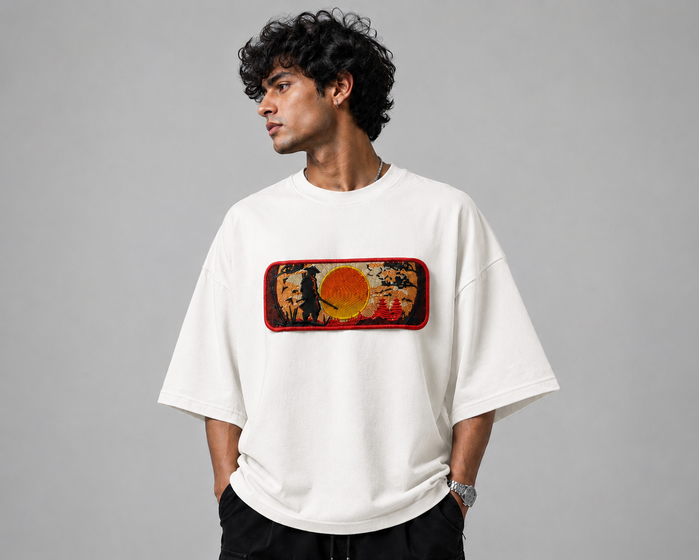 🔥 SUNSET WARRIOR — PREMIUM STREETWEAR ( embroidery Design )