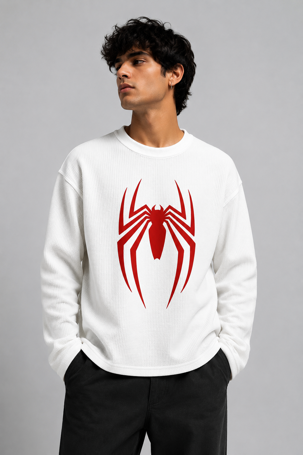 🕷️ Spider Oversized Waffle T-Shirt