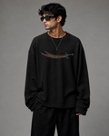 🖤 Arabic Fighter — Waffle Boxy Fit Tee
