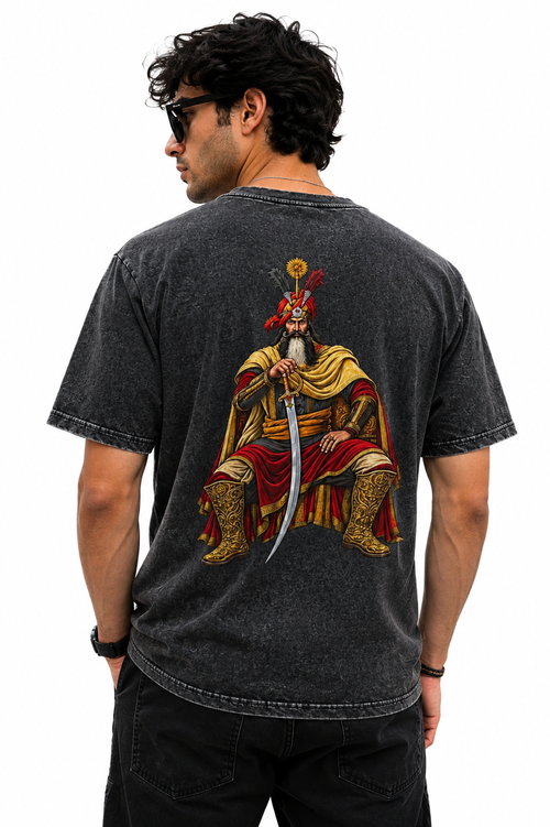 Royal Warrior Acid-Wash T-Shirt