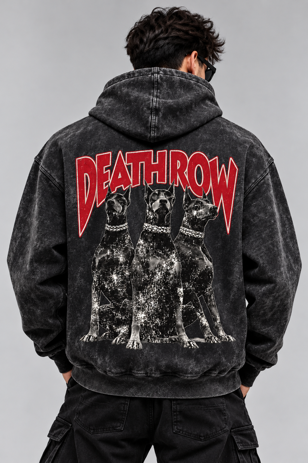 DEATHROW Acid Wash Hoodie – Premium Streetwear